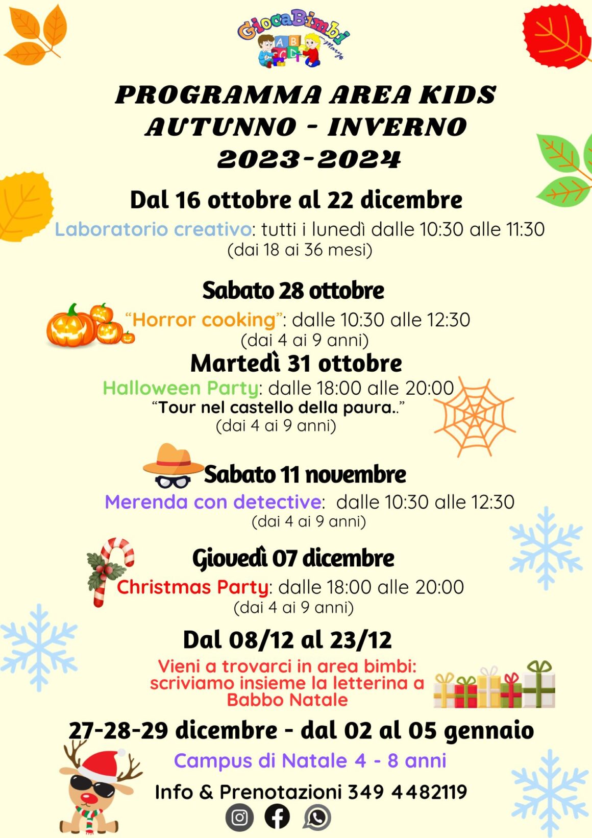 Programma dell’Area Kids