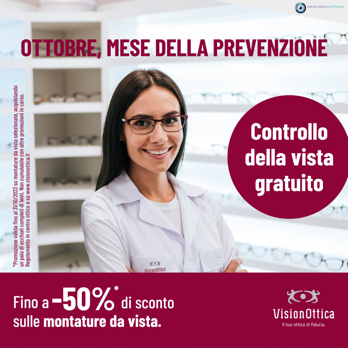 Ottobre è il mese dedicato alla prevenzione della vista. – promo terminata