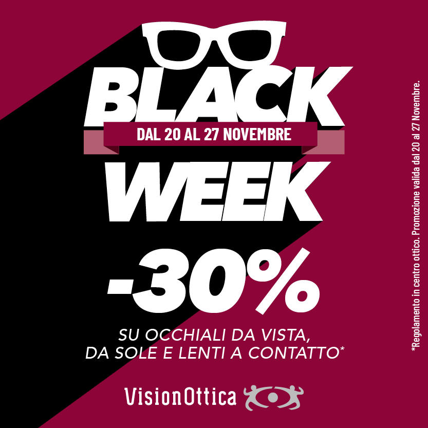 BLACK WEEK VISIONOTTICA – promo terminata