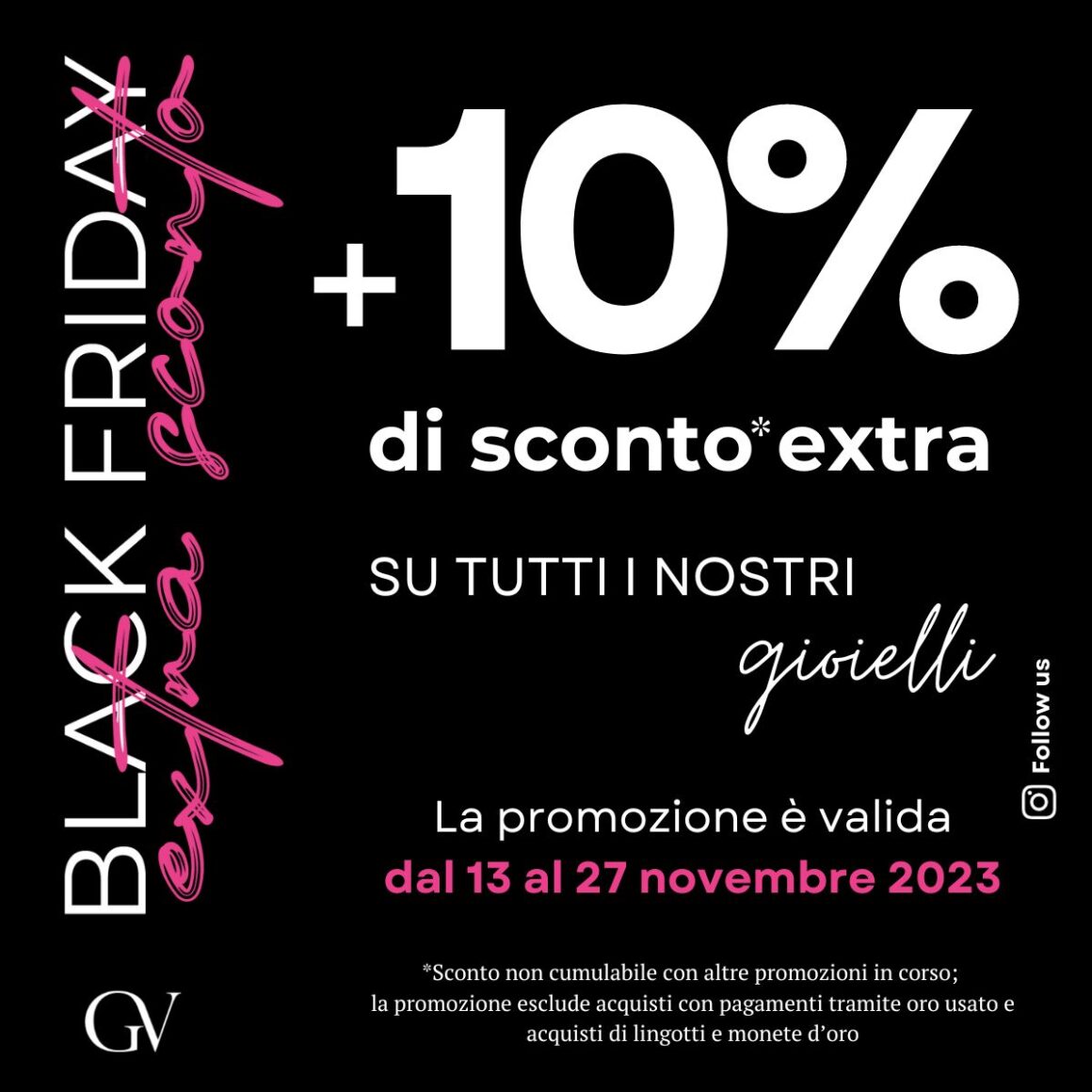 Approfitta del nostro Black Friday per fare i tuoi regali! – promo terminata